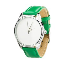 Часы Минимализм (зеленый, серебро)