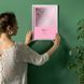 Постер картина для интерьера в подарок "Париж / Paris" фольгированный А3 silver-pink