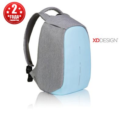 Рюкзак антизлодій міський XD Design Bobby Compact 14", Pastel Blue (P705.530) Новинка 2022