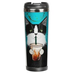 Термокружка Кіт зі склянкою