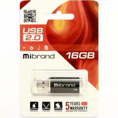 USB флеш накопичувач Mibrand 16GB Cougar Silver USB 2.0 (MI2.0 / CU16P1S)
