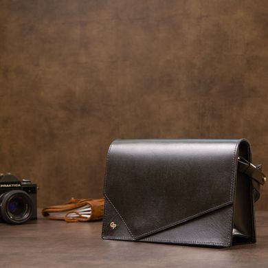 Женская стильная сумка из натуральной кожи GRANDE PELLE 11434 Черный Новинка 2022