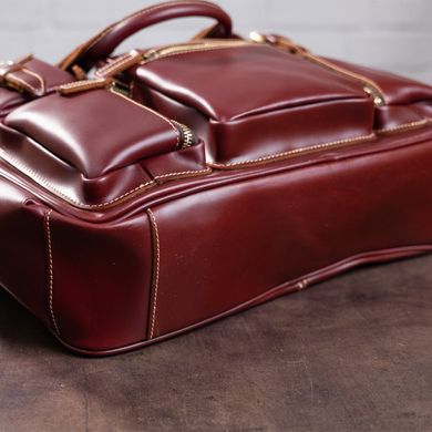 Дорожная сумка-портфель Vintage 14776 Бордовая Новинка 2022