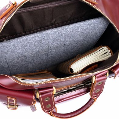 Дорожня сумка-портфель Vintage 14776 Бордова Новинка 2022