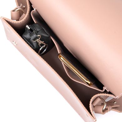 Женская сумка из натуральной кожи GRANDE PELLE 11435 Розовый Новинка 2022
