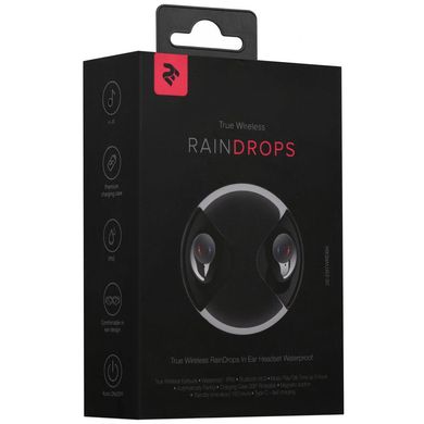 Наушники 2E RainDrops True Wireless Waterproof Mic Black (2E-EBTWRDBK)