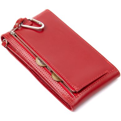 Женская кожаная сумка-кошелек GRANDE PELLE 11441 Красный Новинка 2022