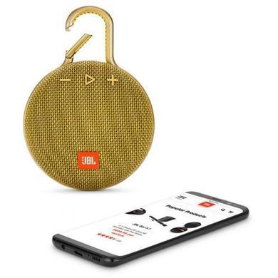 Портативна колонка JBL Clip 3 Yellow (JBLCLIP3YEL)
