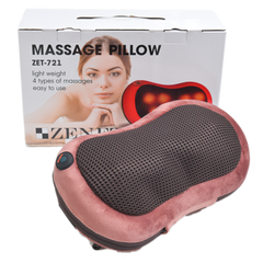 Масажна подушка Zenet Zet-721 роликовий 4 типи масажу Новинка 2022