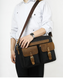 Сумка-портфель мужская текстильная с кожаными вставками Vintage 20002 Черная Новинка 2022