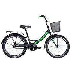 🚲 Велосипед Formula 24 SMART Vbr рама-15 2021 багажник + корзина Black / Green (OPS-FR-24-244)