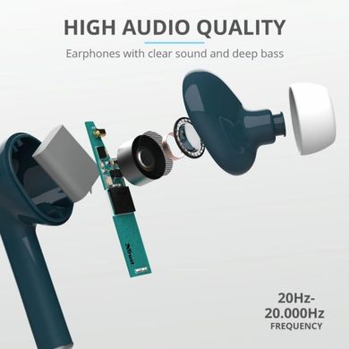 Наушники Trust Nika Touch True Wireless Mic Blue (23702)