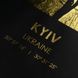 Постер картина на подарок "Київ/Kyiv" фольгований А3 gold-black
