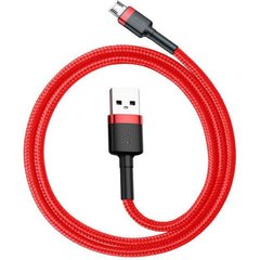 Дата кабель USB 2.0 AM to Micro 5P 1.0m Cafule 2.4A red + black Baseus (CAMKLF-B91)