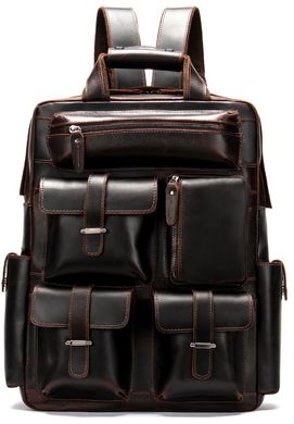 Рюкзак дорожный Vintage 14711 кожаный Темно-Коричневый Новинка 2022