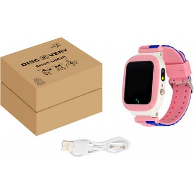 Смарт-годинник Discovery iQ4700 Camera LED Light Pink Дитячі смарт годинник-телефон трек (iQ4700 Pink)
