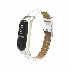 Ремінець Gasta Leather for Xiaomi Mi Band 3 color White