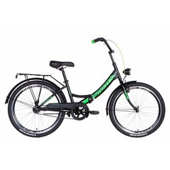 🚲 Велосипед Formula 24 SMART Vbr рама-15 2021 багажник + ліхтар Black / Green (OPS-FR-24-249)
