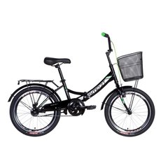 🚲 Велосипед Formula 20 SMART рама-13 2021 багажник + корзина Black / Green (OPS-FR-20-061)