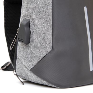 Эргономичный рюкзак через плечо с кодовым замком текстильный Vintage 20554 Серый Новинка 2022