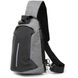 Эргономичный рюкзак через плечо с кодовым замком текстильный Vintage 20554 Серый Новинка 2022