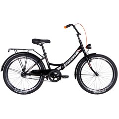 🚲 Велосипед Formula 24 SMART Vbr рама-15 2021 багажник + ліхтар Black / Orange (OPS-FR-24-250)