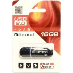 USB флеш накопичувач Mibrand 16GB Panther Black USB 2.0 (MI2.0 / PA16P2B)